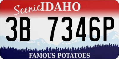 ID license plate 3B7346P