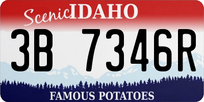 ID license plate 3B7346R