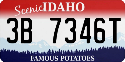 ID license plate 3B7346T