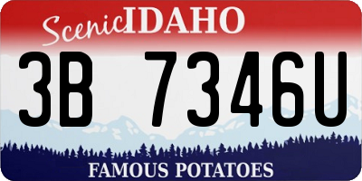 ID license plate 3B7346U