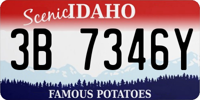 ID license plate 3B7346Y