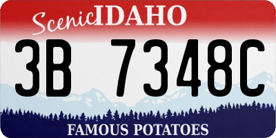 ID license plate 3B7348C