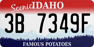 ID license plate 3B7349F