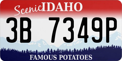 ID license plate 3B7349P