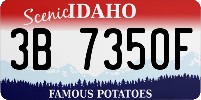 ID license plate 3B7350F
