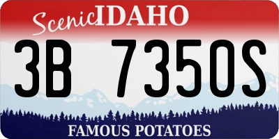 ID license plate 3B7350S