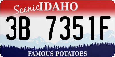ID license plate 3B7351F