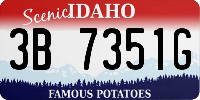 ID license plate 3B7351G