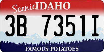 ID license plate 3B7351I
