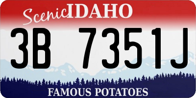 ID license plate 3B7351J