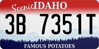 ID license plate 3B7351T