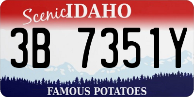 ID license plate 3B7351Y