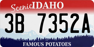 ID license plate 3B7352A
