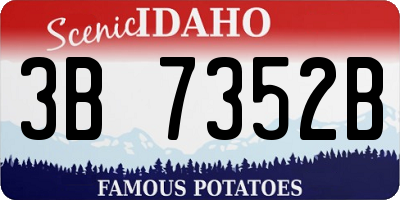 ID license plate 3B7352B