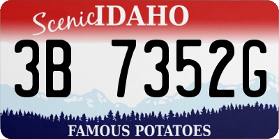 ID license plate 3B7352G