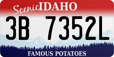 ID license plate 3B7352L