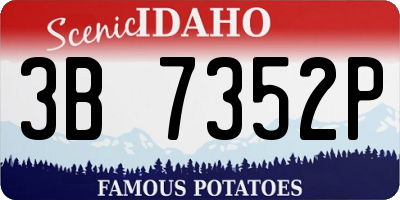 ID license plate 3B7352P