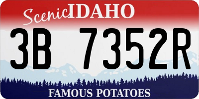 ID license plate 3B7352R
