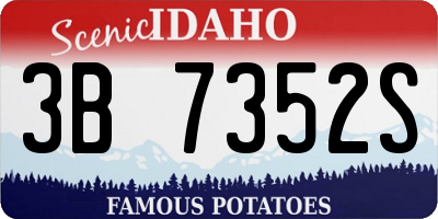 ID license plate 3B7352S