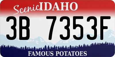 ID license plate 3B7353F