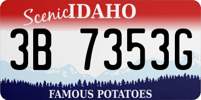 ID license plate 3B7353G