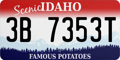 ID license plate 3B7353T