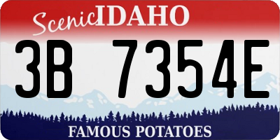 ID license plate 3B7354E