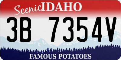 ID license plate 3B7354V