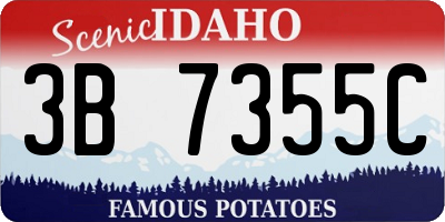 ID license plate 3B7355C
