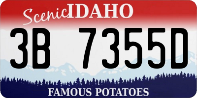 ID license plate 3B7355D
