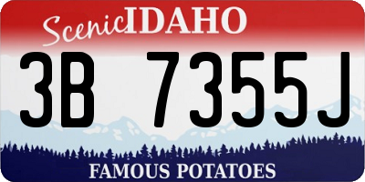 ID license plate 3B7355J