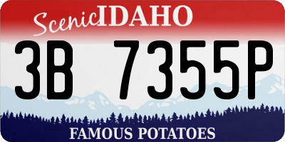 ID license plate 3B7355P