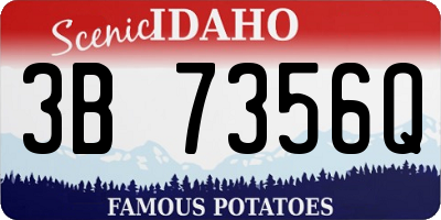 ID license plate 3B7356Q