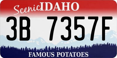 ID license plate 3B7357F