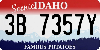 ID license plate 3B7357Y