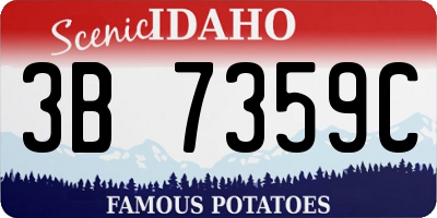 ID license plate 3B7359C