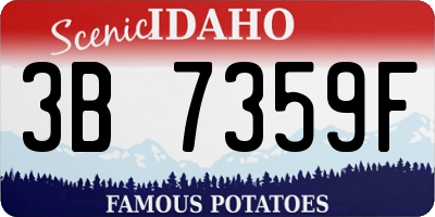 ID license plate 3B7359F