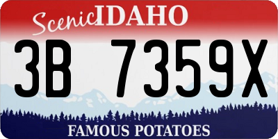 ID license plate 3B7359X