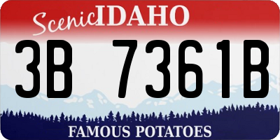 ID license plate 3B7361B