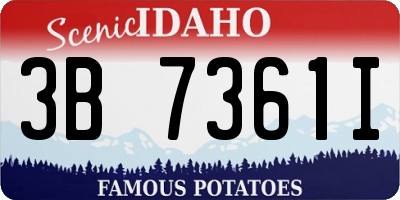 ID license plate 3B7361I