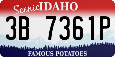 ID license plate 3B7361P