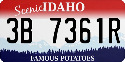ID license plate 3B7361R