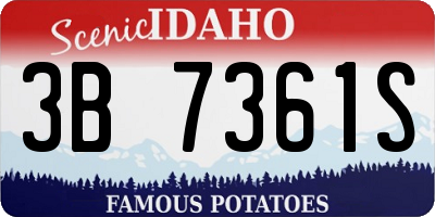 ID license plate 3B7361S