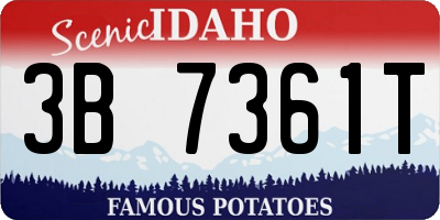 ID license plate 3B7361T