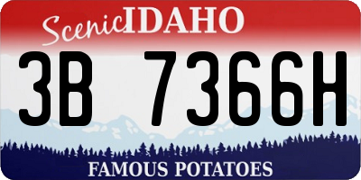 ID license plate 3B7366H