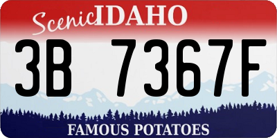ID license plate 3B7367F