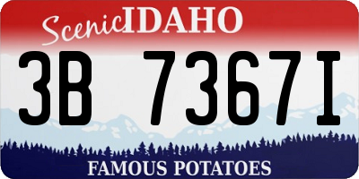 ID license plate 3B7367I