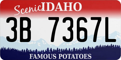ID license plate 3B7367L