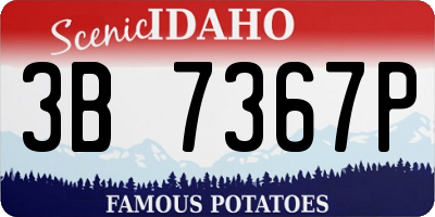 ID license plate 3B7367P