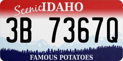 ID license plate 3B7367Q